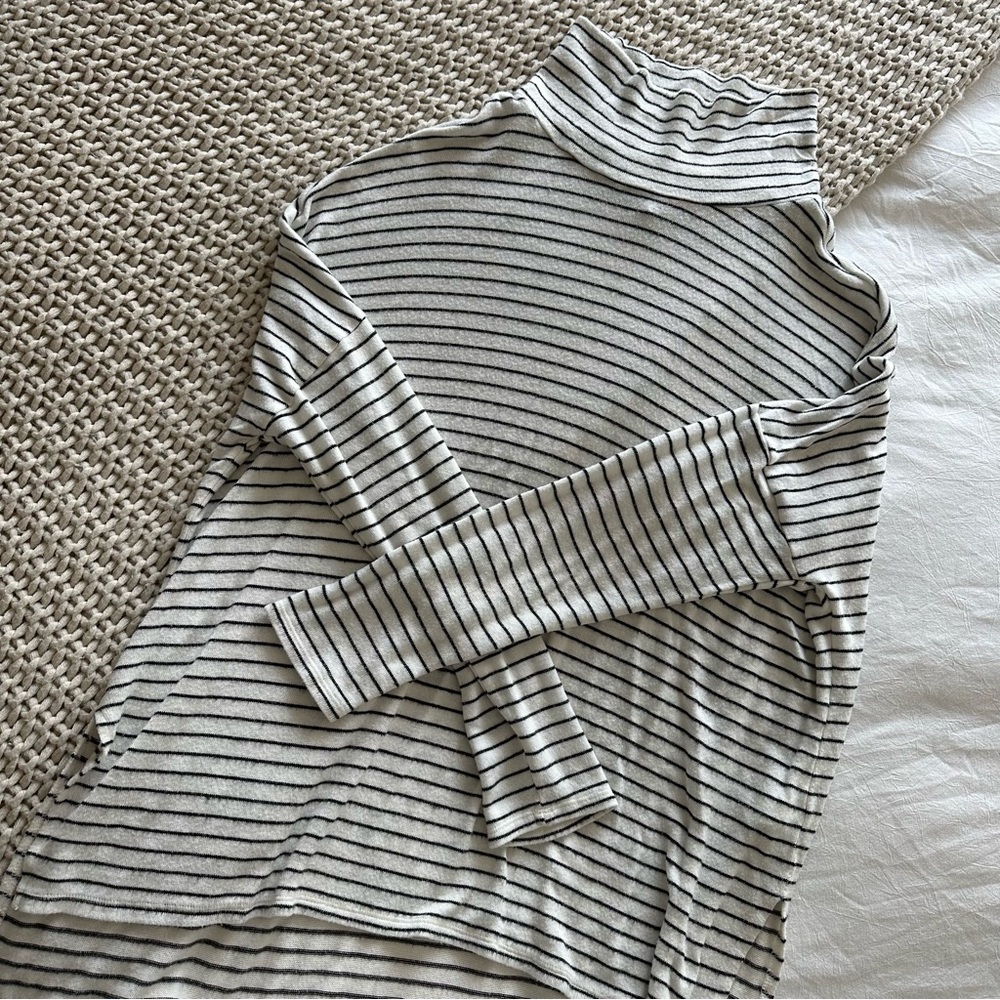 Lucky Brand Mockneck Striped Sweater